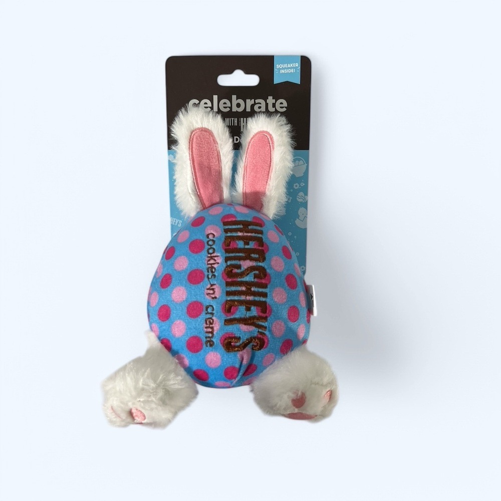 HERSHEYS EASTER BUNNY DOG TOY SQUEAKY NEW!!